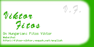 viktor fitos business card